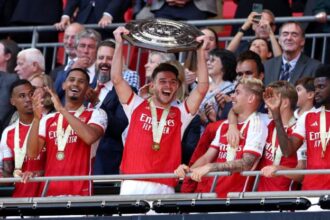 Arsenal lift Community Shield after beating Man. City on penalties